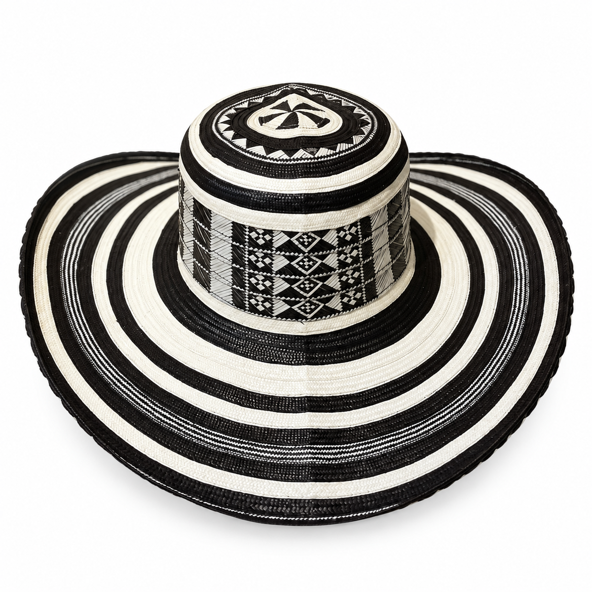 Sombrero Vueltiao Clásico — Blanco y Negro